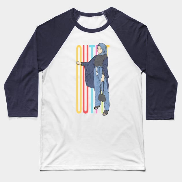 Beautiful Lady Baseball T-Shirt by crissbahari